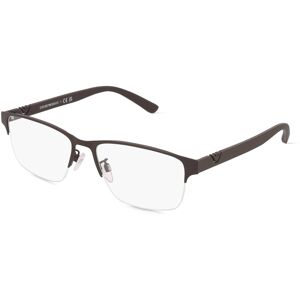 Luxottica Emporio Armani EA1138 Herren-Brille inkl. Gläser Nylor Eckig Metall-Gestell 56mm/17mm/145mm, grau