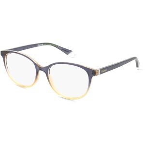 Safilo Polaroid PLD D467 Damen-Brille inkl. Gläser Vollrand Rechteckig Kunststoff-Gestell 54mm/17mm/145mm, blau