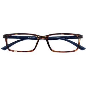 Opulize See-Lesebrille Blaulichtfilter Schmal Rahmen Federscharniere Verbessern Den Schlaf Computer Gaming Entspiegelt Braun Schildpatt Blau Bügel Herren Damen B9-2+1.00