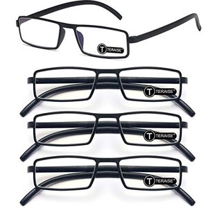 TERAISE Upgrade Blue Light Blocking Reading Glasses 4-Pack Compact/Lightweight Reader Glasses Anti-Stress Computer/Cell Phone Eyeglasses(2.0X)