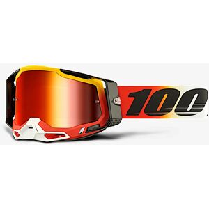 100% Racecraft II Ogusto Motocross-Brille  Rot Gelb