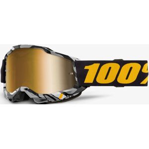 100% Accuri II Ambush Motocross Brille  Schwarz Grau Gelb