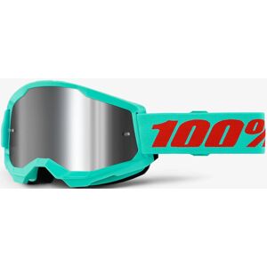 100% Strata 2 Essential Chrome Motocross Brille  Blau