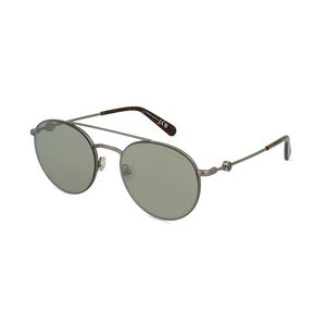 Moncler ML0214 Unisex-Sonnenbrille Vollrand Rund Metall-Gestell, grau