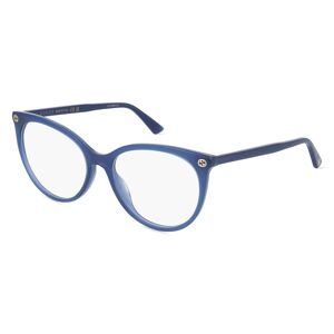 Kering Eyewear Gucci GG0093O Unisex-Brille inkl. Gläser Vollrand Panto Kunststoff-Gestell 53mm/17mm/140mm, blau