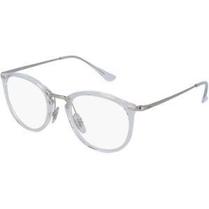 Luxottica Ray-Ban RX7140 Unisex-Brille inkl. Gläser Vollrand Panto Kunststoff-Gestell 49mm/20mm/150mm, weiß