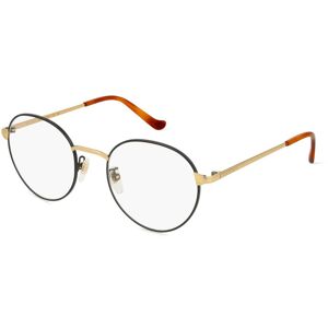 Kering Eyewear Gucci GG0581O Unisex-Brille inkl. Gläser Vollrand Panto Metall-Gestell 50mm/21mm/140mm, schwarz