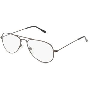 Fielmann ROW Fielmann BD 317 PILOT CL Unisex-Brille inkl. Gläser Vollrand Pilot Edelstahl-Gestell 57mm/15mm/140mm, grau