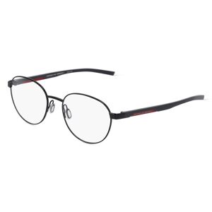 De Rigo Porsche Design 8746 Unisex-Brille inkl. Gläser Vollrand Rund Metall-Gestell 53mm/19mm/145mm, schwarz