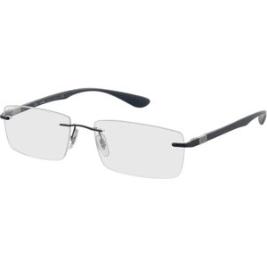 Ray-Ban RX8724 1217 56-17 Brillengestell inkl. Gläser, Damen/Herren, Randlos, Rechteckig