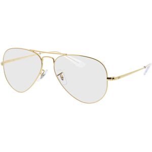 Ray-Ban Aviator RX6489 3086 55-14 Brillengestell inkl. Gläser, Damen/Herren, Vollrand, Pilot