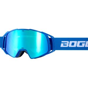 Bogotto B-Faster Motocross Brille - Weiss Blau - Einheitsgröße - unisex
