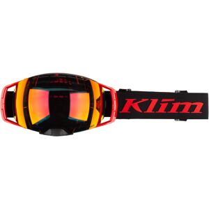 Klim Aeon Snowmobil Brille - Schwarz Rot - Einheitsgröße - unisex