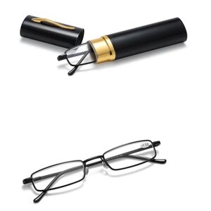 Floveme Effektive stilfulde læsebriller med styrke (+1,0-+4,0) Svart +1.5