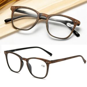 Floveme Elegante læsebriller med styrke UNISEX Brun +2,0
