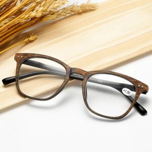 Floveme Stilfulde praktiske læsebriller med styrke Brun +3.0