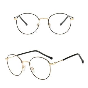 Floveme Stilfulde og komfortable nærsynede læsebriller Svart/Guld -1.0