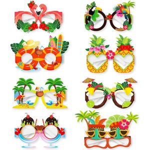 Luau Hawaiian Party Solbriller Sjove Hawaiian Briller Tropical Fancy Dress Rekvisitter Sjov Sommer Børn Party Favors Beach Party Favors 16PCS