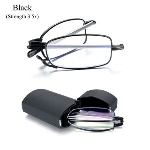 Sammenfoldelige læsebriller Presbyopia Briller SORT STYRKE Black Strength 3.5x-Strength 3.5x