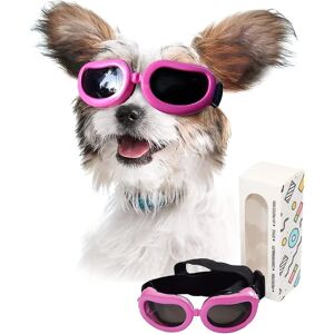 Hundebriller Lille race,hundesolbriller Briller,Uv-beskyttelse Hundesolbriller til kat, hvalpe udendørs ridning Pink
