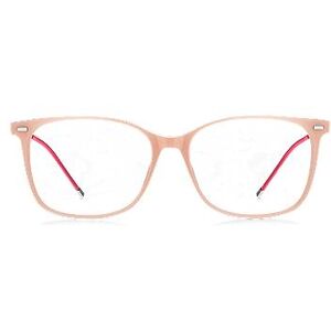 Boss Pink-acetate optical frames with branded chain