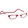 CliC Eyewear Leesbril Heren XL   Leesbril met magneet   Leesbril van TR90 polycarbonaat   Flexibele monofocale leesbril (3.0, rood)