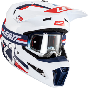 Leatt Crosshjelm og Briller Sett  Kit Moto 3.5 V24 Royal