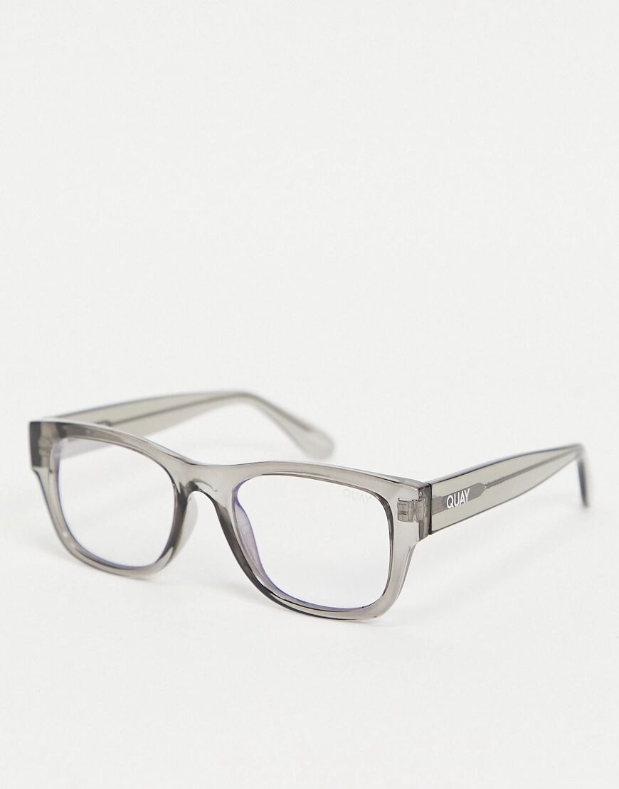 Quay Australia Quay Touchbase unisex square blue light glasses in grey  Grey