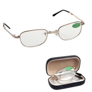 Gather in the world Foldable Metal Full Frame Reading Glasses Case Eyeglass +1.00 To +4.00 1Set