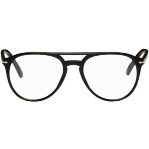 Persol Black Aviator Glasses  - BLACK 95 - Size: UNI - male