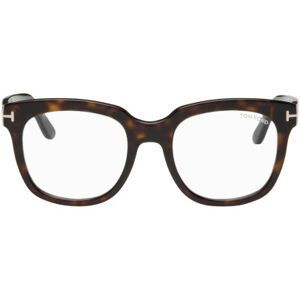 TOM FORD Tortoiseshell Blue-Block Square Glasses  - 52 Dark Hav - Size: UNI - female