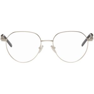 Balenciaga Silver Round Glasses  - SILVER-SILVER-TRANSP - Size: UNI - male