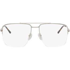 Gucci Silver Aviator Glasses  - SILVER-SILVER-TRANSP - Size: UNI - male