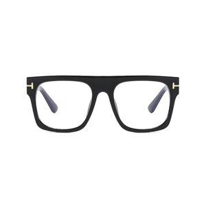 NOVESIXTDAT Stylish Oversized Aviator Reading Glasses, Large Square Blue Light Blocking Computer Readers Unbreakable Eyeglasses (Color : Black, Size : +250)