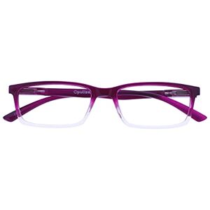 Opulize See Blue Light Blocking Reading Glasses Purple Computer Gaming Anti Glare Mens Womens B9-5 +3.50