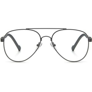 Jihao KoKoBin Vintage Metal Frame Reading Glasses Aviator Toad Frame Lens Anti Blue Light women Men Computer Reader (Gray, 2)