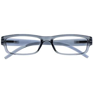 Opulize The Reading Glasses Company Grey Lightweight Comfortable Readers Mens Womens R32-7 +3.00