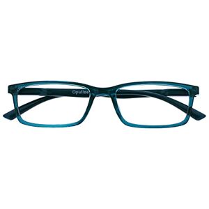 Opulize See Blue Light Blocking Reading Glasses Turquoise Computer Gaming Anti Glare Mens Womens B9-Q +2.50