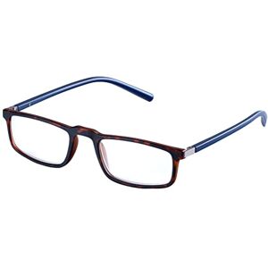 Remaldi Reading Glasses Mens Womens Seoul Navy +3.00 Half Eye Matte Tortoiseshell Frame with Contrasting Navy Blue Arms. Sprung Hinges.