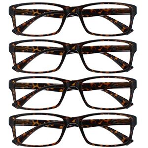 The Reading Glasses Company Brown Tortoiseshell Readers Value 4 Pack Designer Style Mens Womens RRRR92-2 +2.50