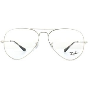 Ray-Ban Unisex Glasses Frames 6489 Aviator 2501 Silver 55mm Metal - One Size