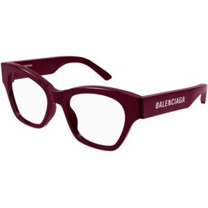 Balenciaga , Burgundy Frame Stylish Glasses ,Brown unisex, Sizes: 52 MM