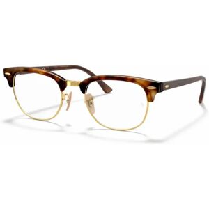 Ray-Ban , Clubmaster Rectangular Glasses ,Brown unisex, Sizes: 51 MM