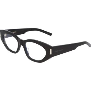 Saint Laurent , Irregular Shape Acetate Eyeglasses SL 638 OPT ,Black female, Sizes: 55 MM