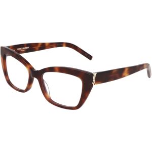 Saint Laurent , Cat-eye acetate frame glasses SL M117 ,Brown unisex, Sizes: 53 MM