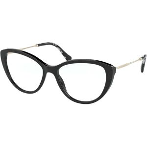 Miu Miu , Black Marble Gold Havana Eyewear Frames ,Black female, Sizes: 53 MM