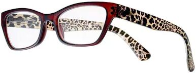 Foster Grant Women's Modera by Foster Grant Marcia Leopard Cat-Eye Reading Glasses, Size: +1.5, Multicolor