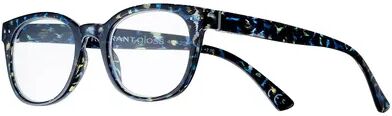 Foster Grant Women's Modera by Foster Grant Kinsley Blue Leopard Square Reading Glasses, Size: +1.5, Multicolor