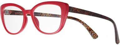 Foster Grant Women's Modera by Foster Grant Camilla Leopard Oversized Cat-Eye Reading Glasses, Size: +1.5, Multicolor