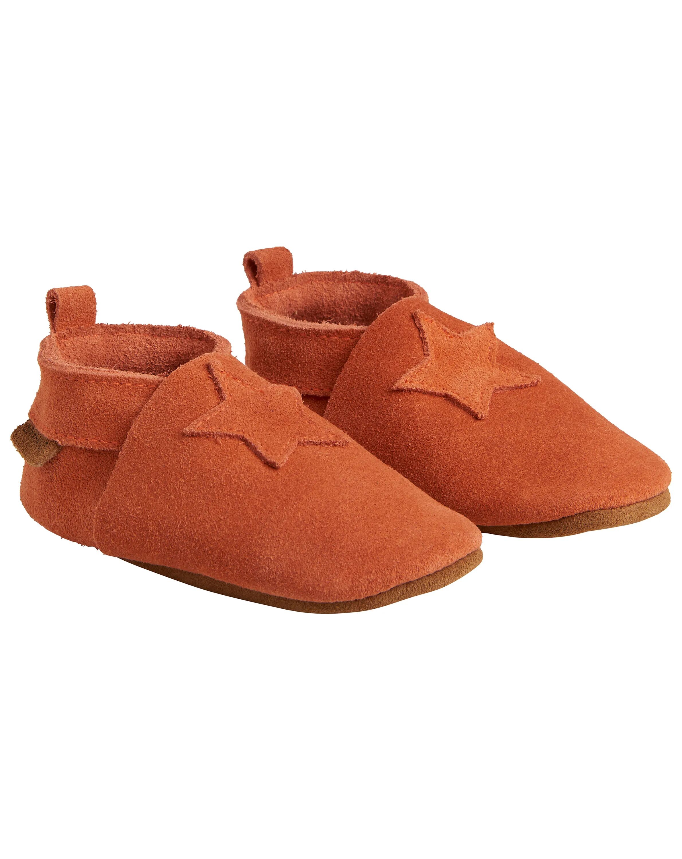 EN FANT Wildleder-Krabbelschuhe STERN in apricot brandy